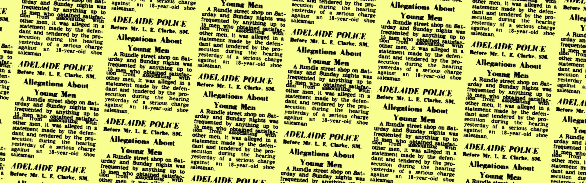Allegations about young men, Advertiser (Adelaide, SA), 22 February 1950, p5 – Banner