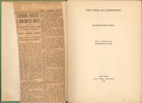 The well of loneliness / Radclyffe Hall (New York: Covici Friede Publishers, 1928)