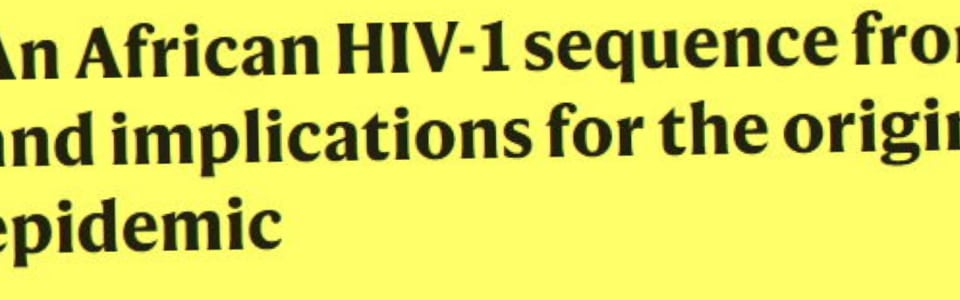 An African HIV-1 sequence from 1959 and implications for the origin of the epidemic / Tuofu Zhu, et. al., Nature, 5 February 1998