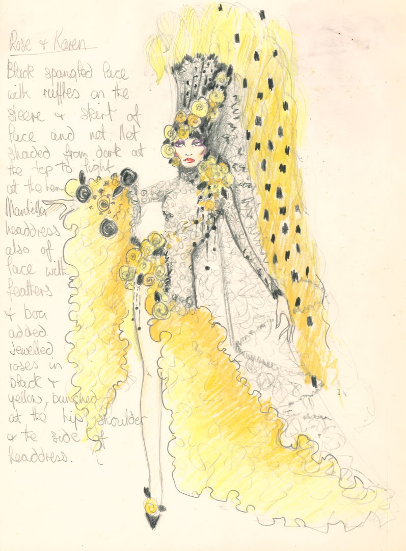 Costume design for Rose and Karen, The Line Up - Anthony Thompson, 1975, Papers of Rose Jackson