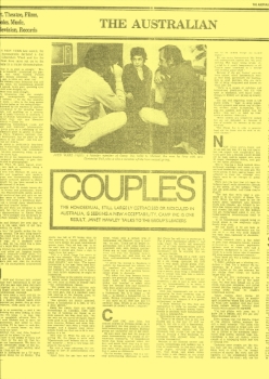 Couples / Janet Hawley, The Australian (Sydney, NSW), 19 September 1970, p15, Newspaper Clipping Collection
