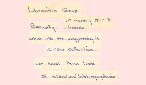 Gay Librarians Group, Liz Ross notes, 6 pp, c.Feb-Mar 1976 – Feature Web