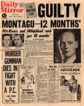 Guilty – Montagu-12 months’, Daily Mirror (London, UK), 25 March 1954, p1