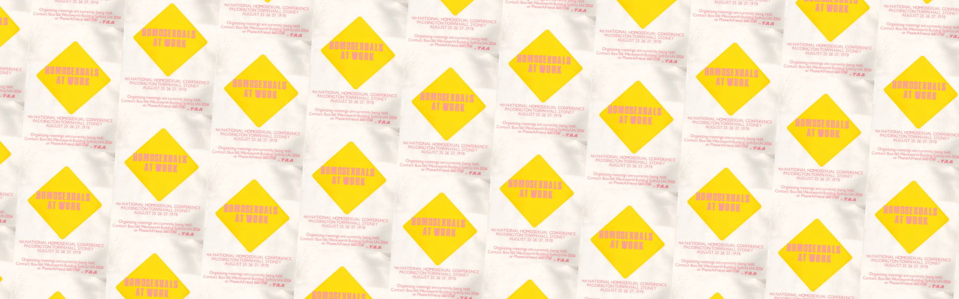 Homosexuals at Work – 4th National Homosexual Conference, Paddington Town Hall, Sydney, 25-27 August, 1978 (Sydney, NSW, 1978), A192b, Posters Collection