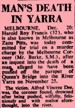 Man’s Death in Yarra, West Australian (Perth, WA), 21 December 1950, p3, Newspaper Clipping Collection