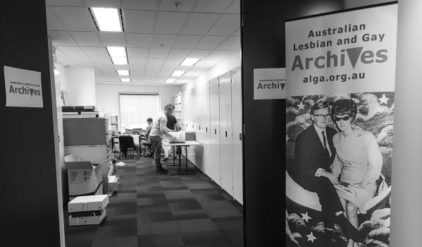 (L-R) Grahan Willett and Nick Henderson, ALGA Reading Room, 615 St Kilda Road Melbourne, 2017 (photo: Kathy Sport)
