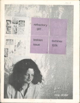 Refractory Girl n.5, lesbian issue summer 1974 (Sydney, NSW)