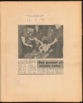 Scrapbook compiled by Digby Duncan relating to the First Mardi Gras, 1978, p5, Papers of Digby Duncan