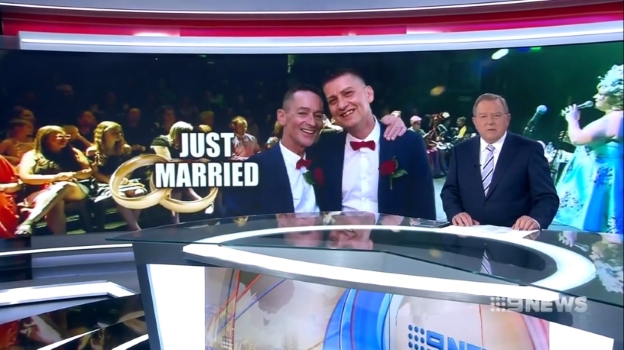 [Still from Just married] (Melbourne Channel Nine News Melbourne, 11 January 2018)